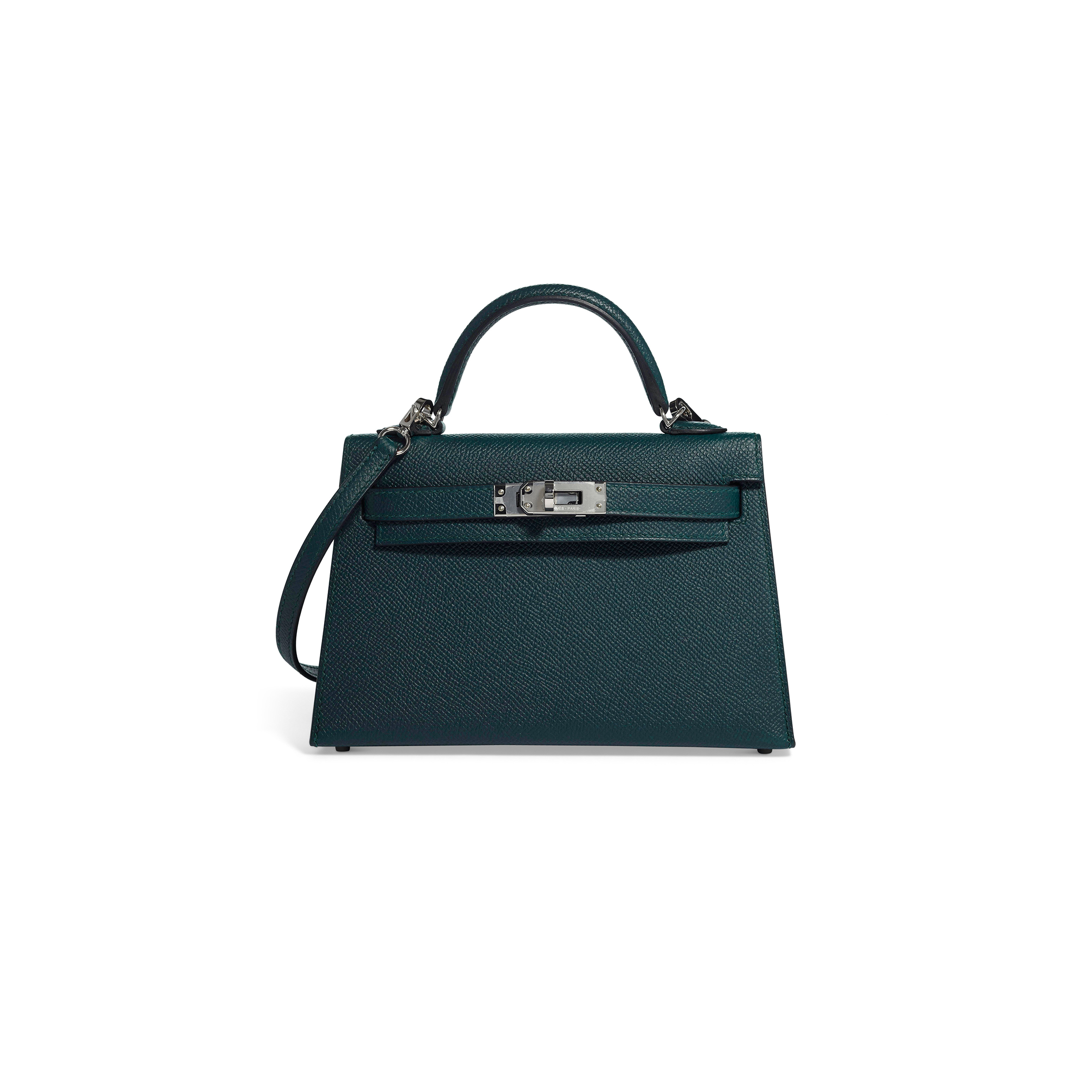 H**mes master mini kelly iiepsom duck blue with palladium hardware (19*12*5.5cm)